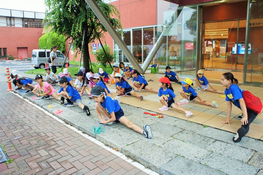 合宿朝のトレーニング