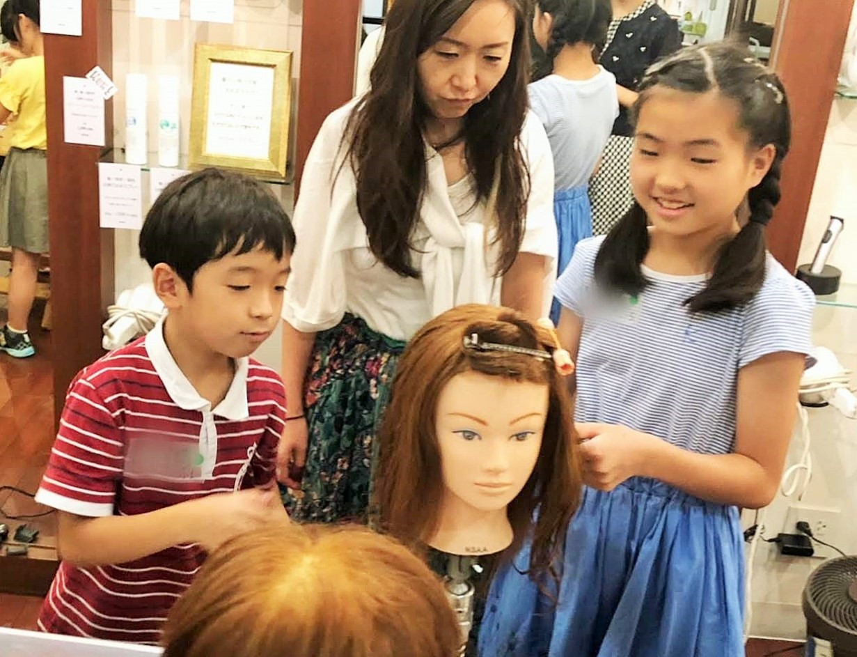 美容師体験　パーマ